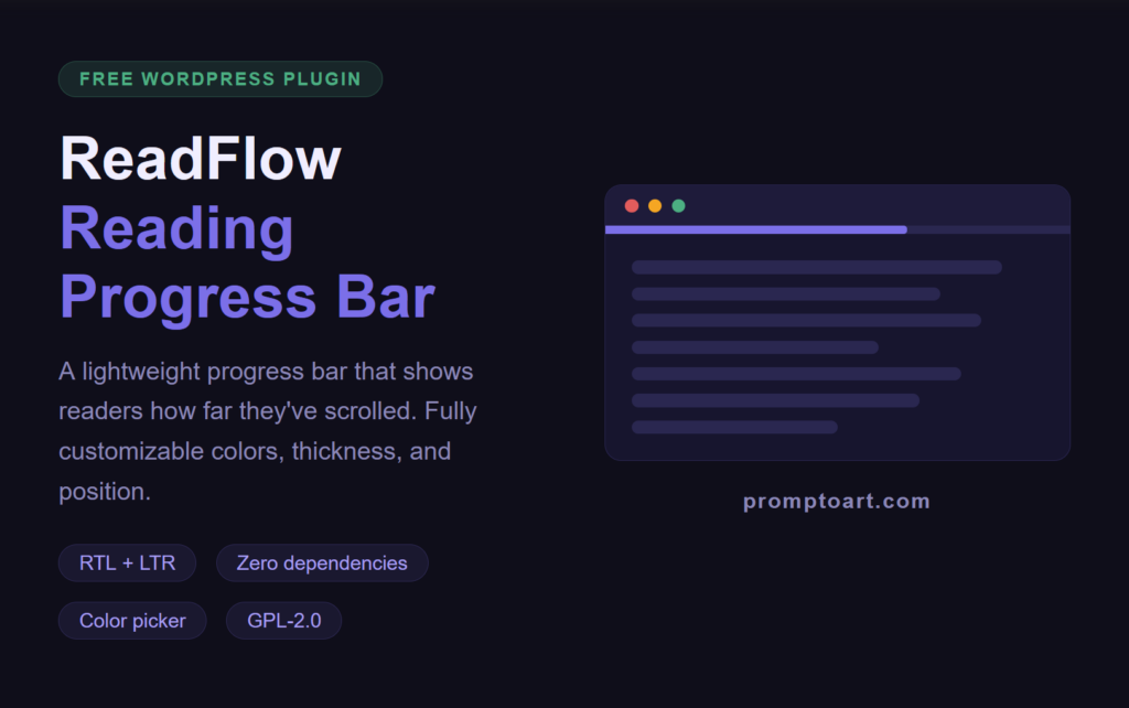 ReadFlow — Reading Progress Bar